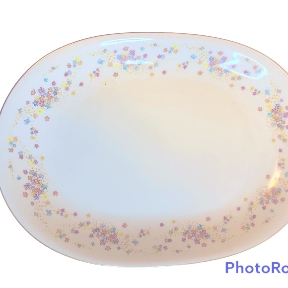 H& C SELB Bavaria Germany Heinrich Frolic Floral 11” Serving Dish XC Vtg - Picture 2 of 5